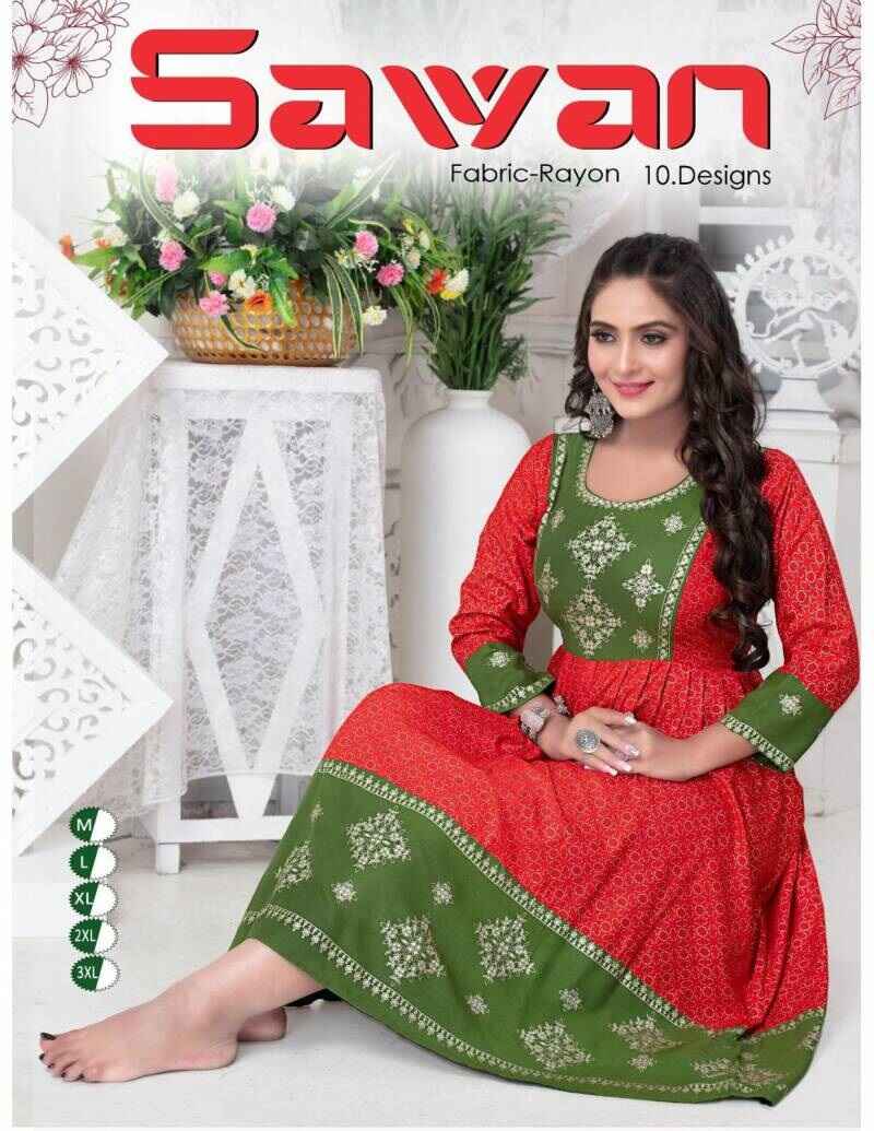 Fashion Talk Sawan Vol 1 Long Kurti Collection