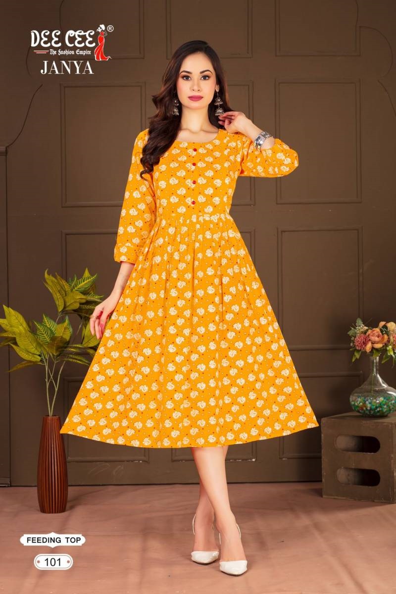 Deecee Janya Printed Feeding Long Kurti Collection