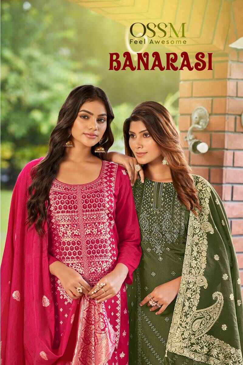 Ossm Banarasi Kurti Bottom With Dupatta Collection