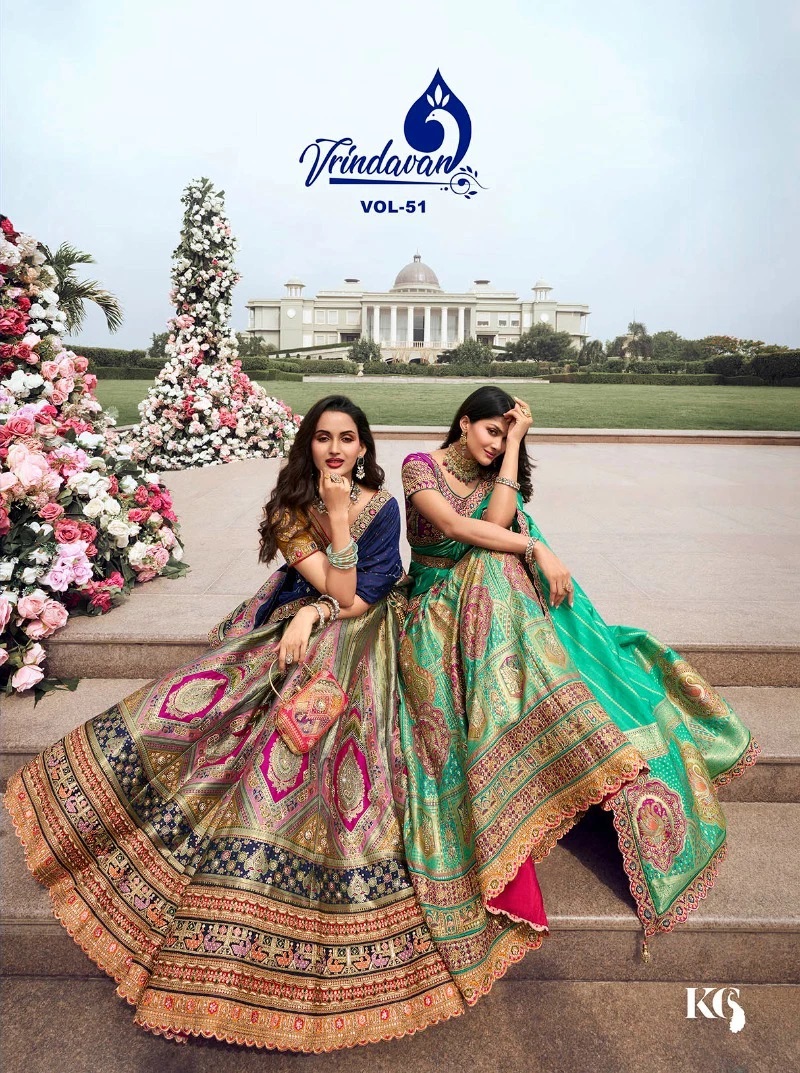 Royal Vrindavan Vol 51 Banarasi Silk Lehenga Choli