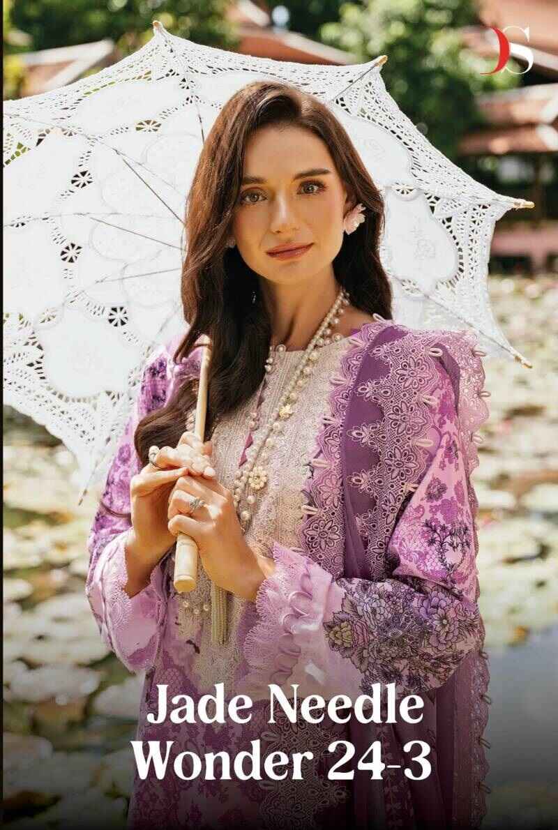 Deepsy Jade Needle Wonder 24 Vol 3 Pakistani Suits Cotton Dupatta