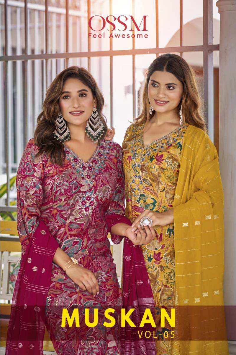 Ossm Muskan Vol 05 Kurti Bottom With Dupatta Collection