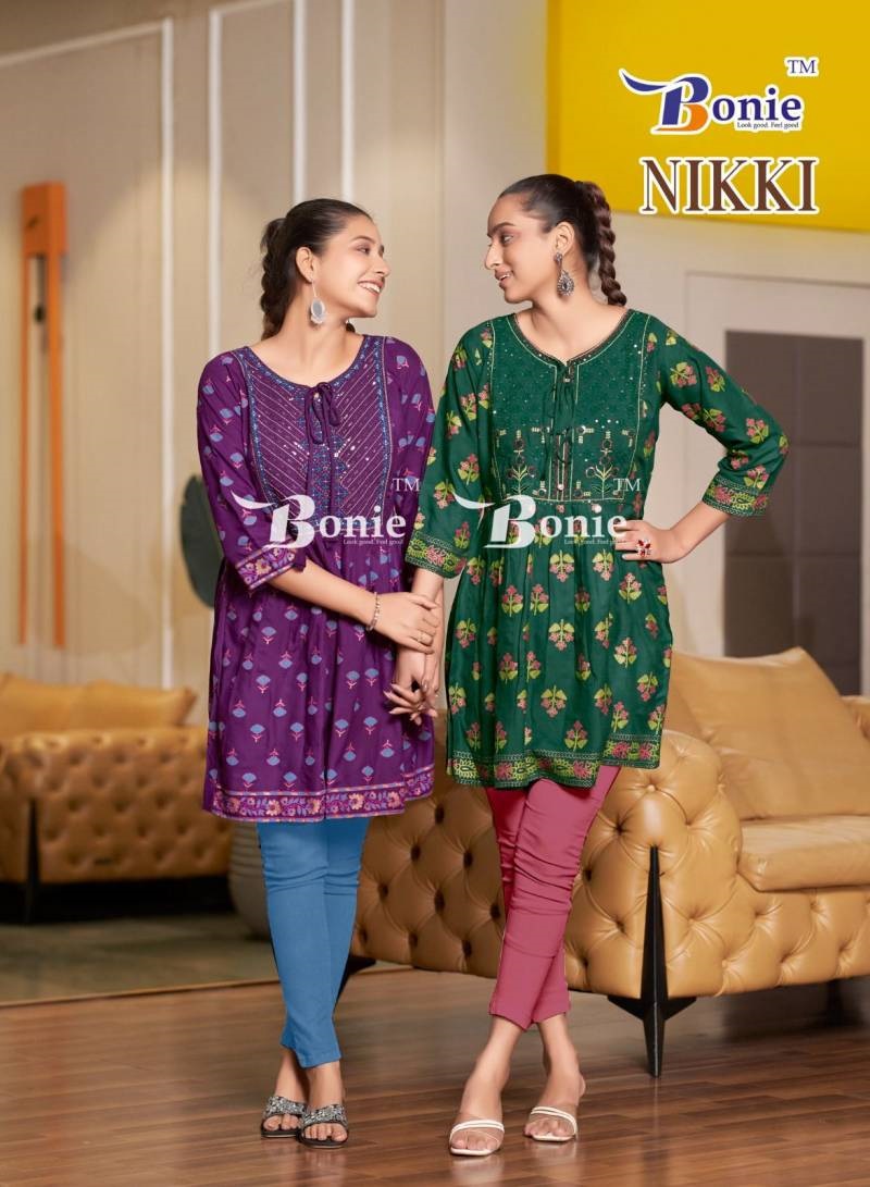 aBonie Nikki Printed Short Kurti Collection