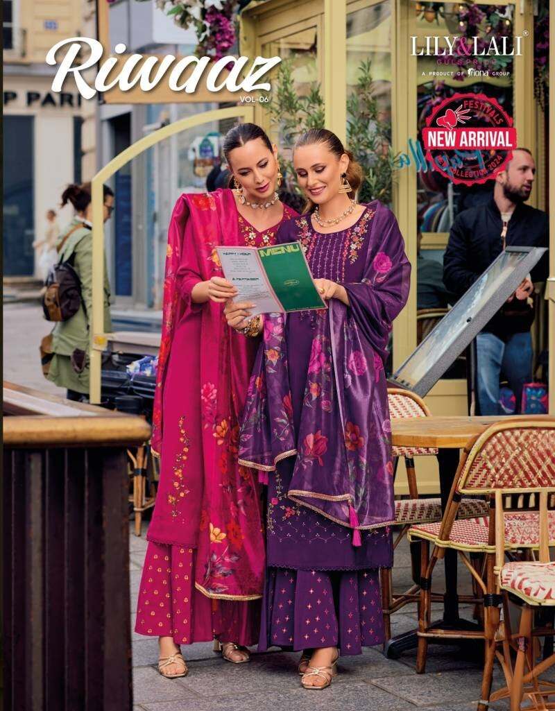 Lily And Lali Riwaaz Vol 6 Designer Kurti Botto With Dupatta Collection