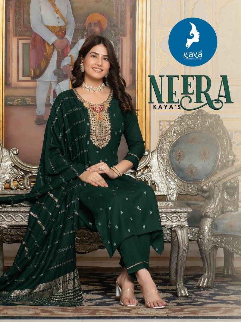 Kaya Neera Designer Kurti Bottom With Dupatta Collection