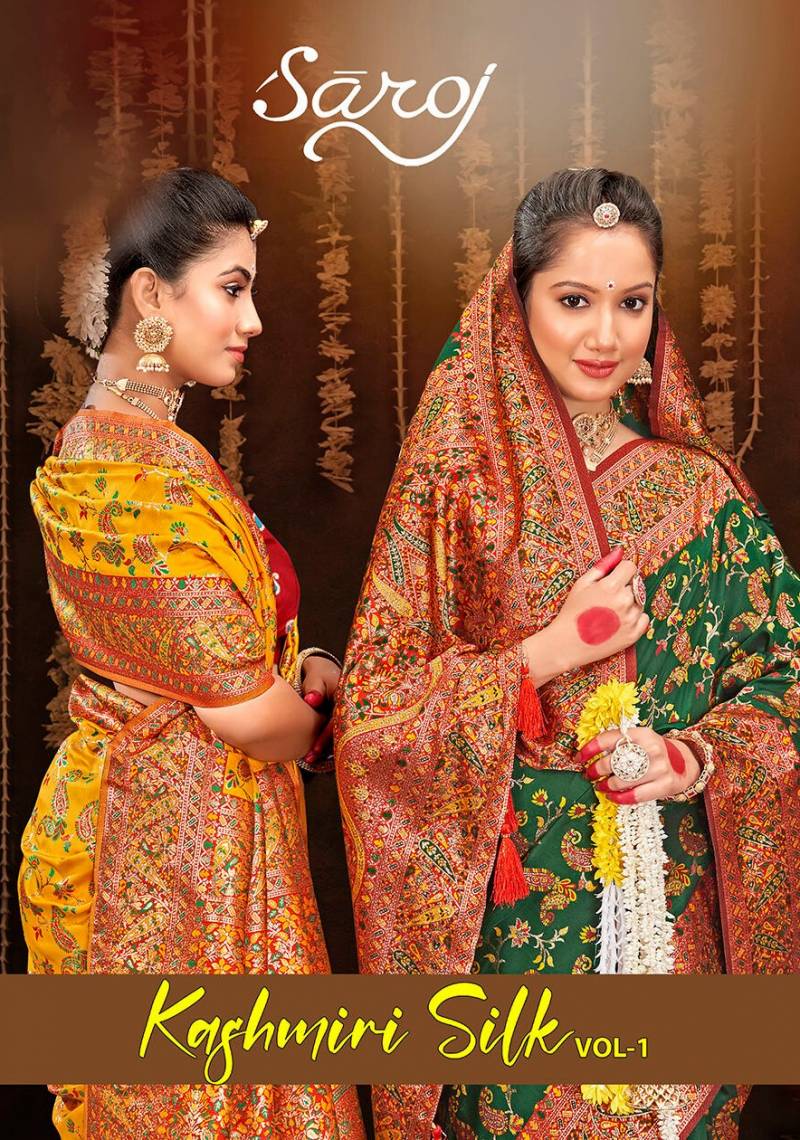 Saroj Kashmiri Silk Vol 1 Designer Silk Saree Collection