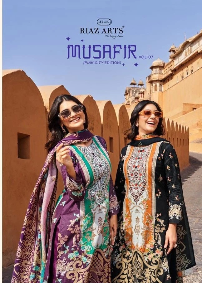 Riaz Arts Musafir Vol 7 Printed Dress Material Collection