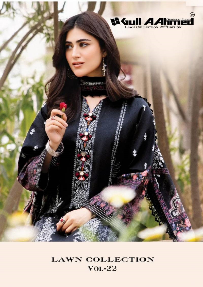 Gull A Ahmed Lawn Vol 22 Lawn Cotton Pakistani Dress Material