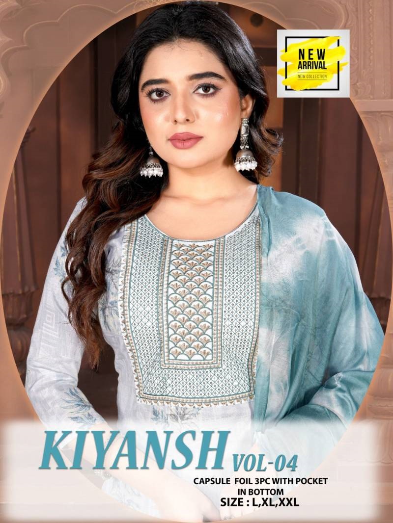 Ft Kiyansh Vol 4 Casual Wear Kurti Bottom With Dupatta