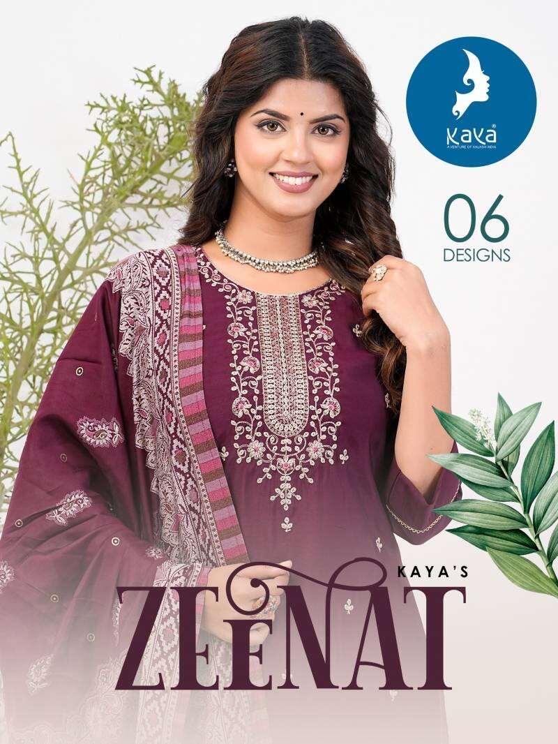 Kaya Zeenat Festive Wear Kurti Bottom With Dupatta Collection