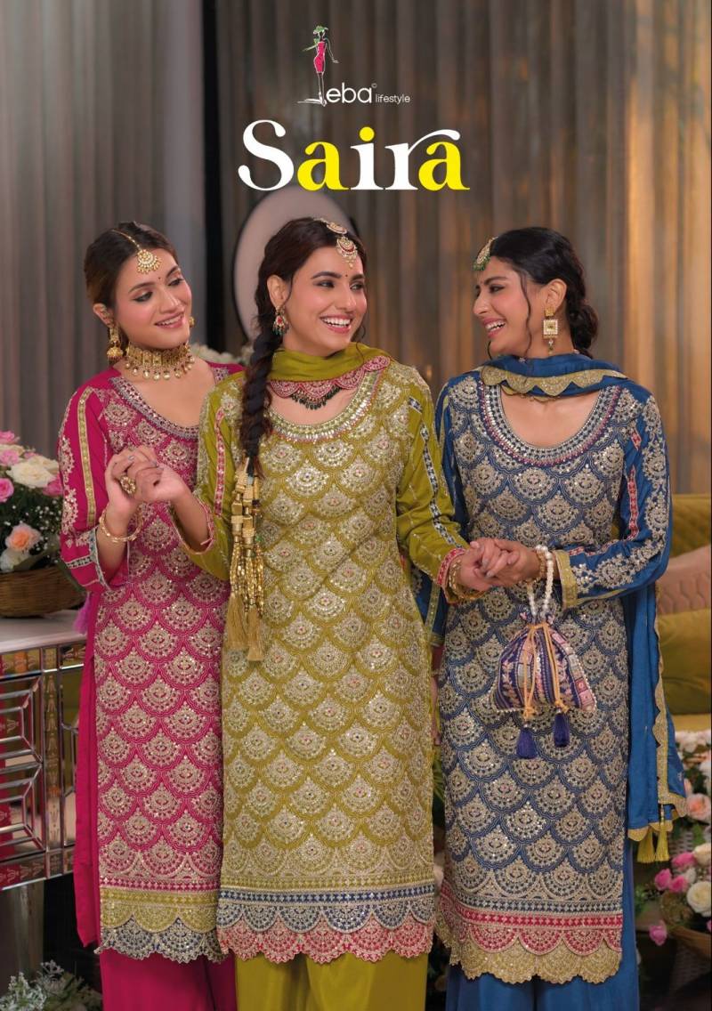 Eba Saira Chinon Readymade Designer Suits Collection