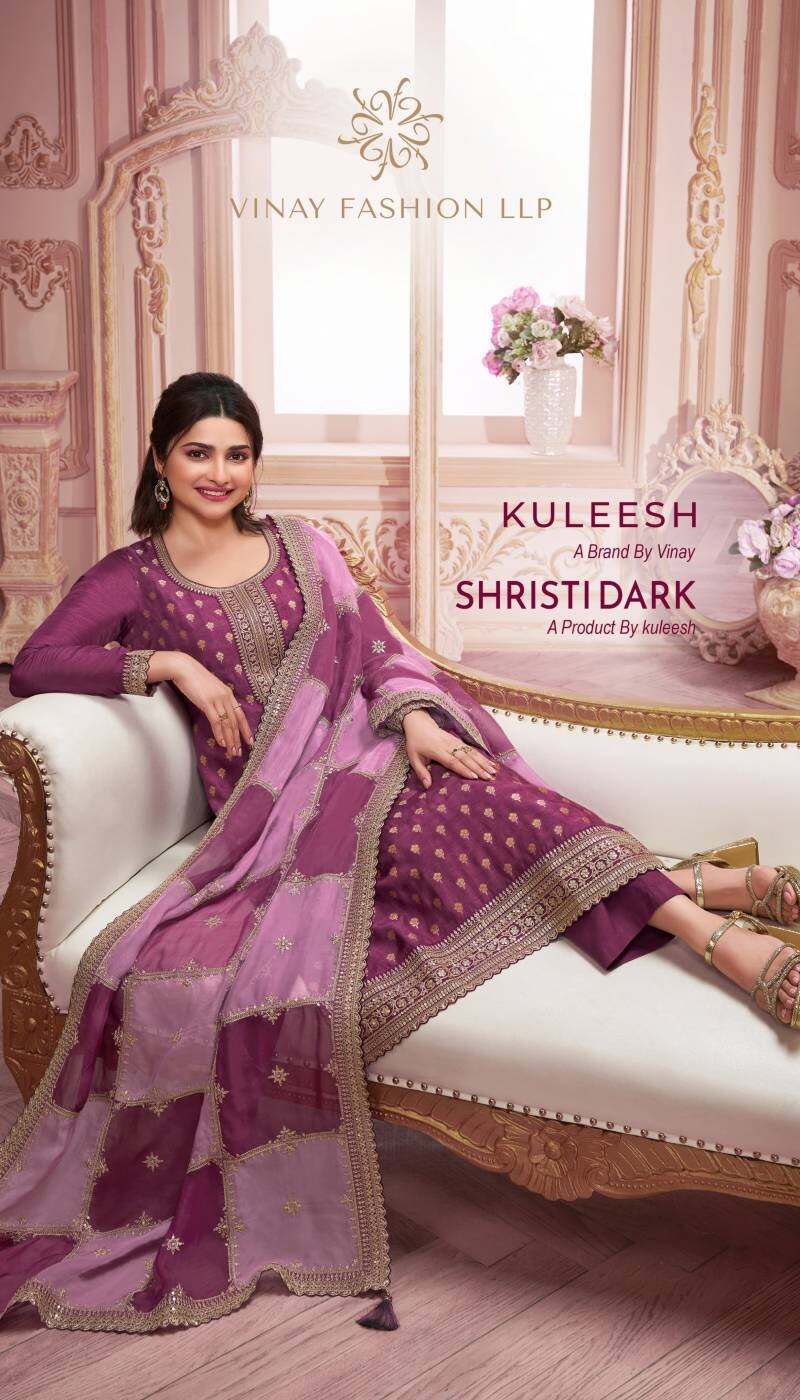 Vinay Kuleesh Shristi Dark Designer Salwar Kameez Collection