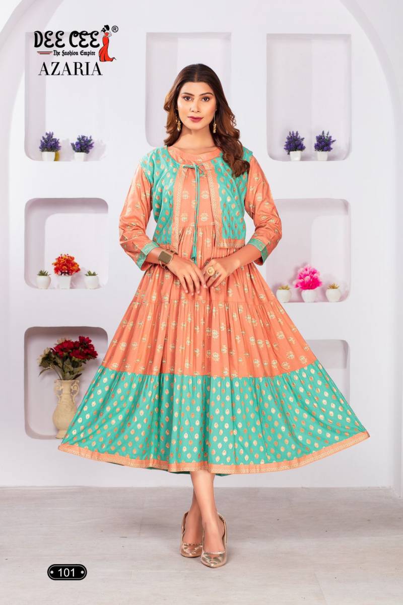 Deecee Azaria Printed Fancy Long Kurti Collection