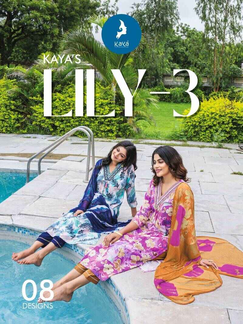 Kaya Lily 3 Designer Kurti Bottom With Dupatta Collection