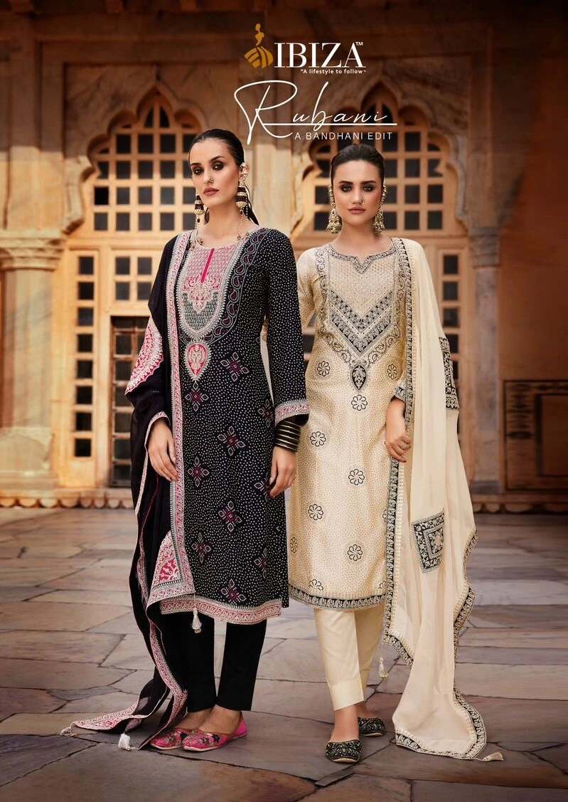 Ibiza Rubani A Bandhani Edit Designer Salwar Suits Collection