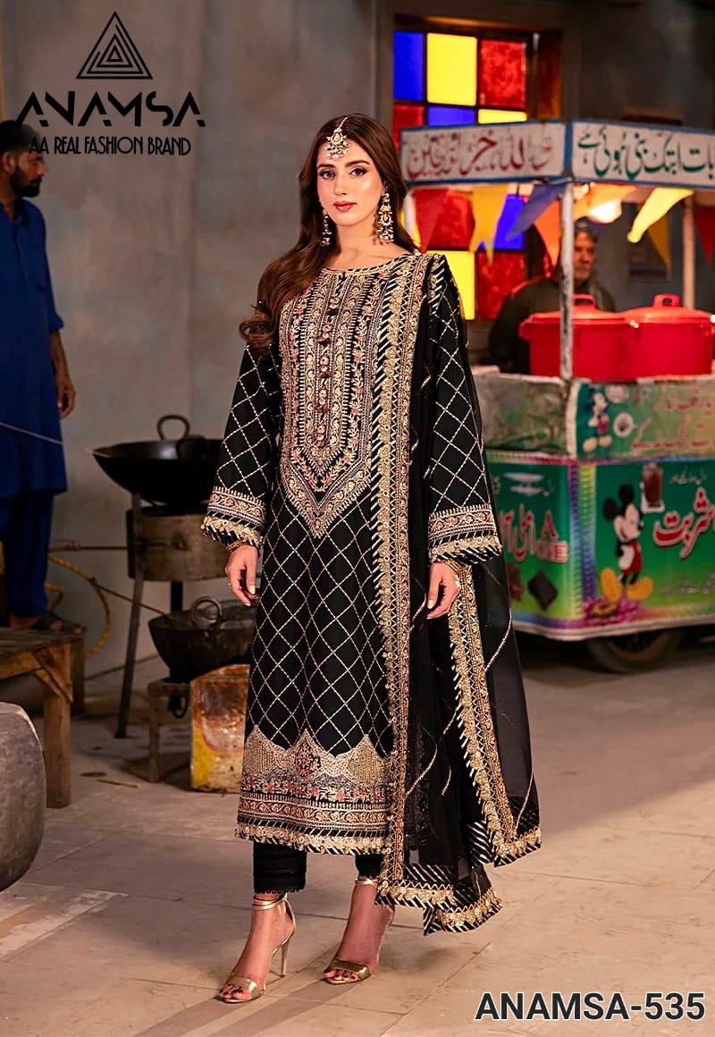 Anamsa 535 Pakistani Salwar Suits Collection