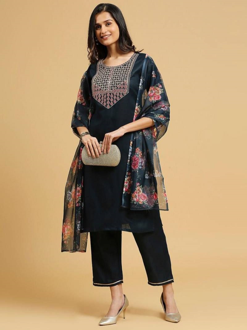 Saanvi 9011 Pure Cotton Kurti Bottom With Dupatta