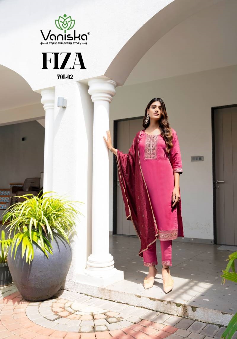 Vaniska Fiza Vol 2 Silk Kurti Pant With Dupatta Collection