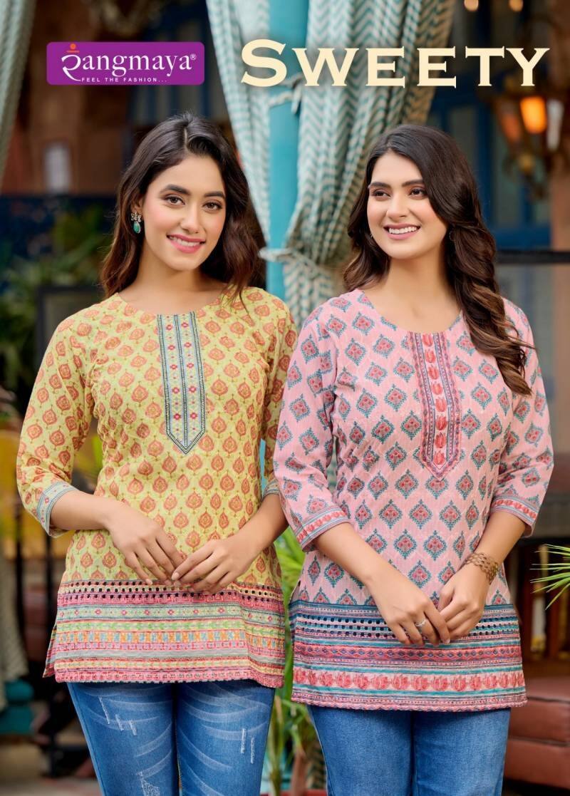 Rangmaya Sweety Printed Fancy Short Top Collection