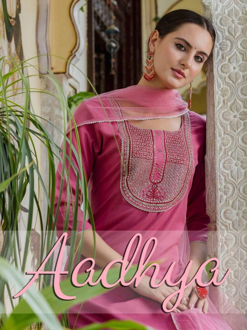 Aadhya 01 Embroidery Kurti Bottom With Dupatta Collection