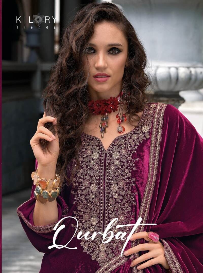 Kilory Qurbat Velvet Designer Salwar Suits Collection