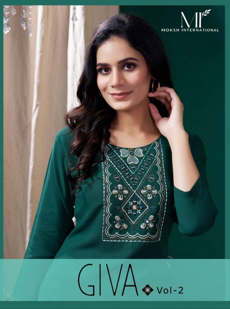 Moksh Giva Vol 2 Cotton Kurti With Pant Collection