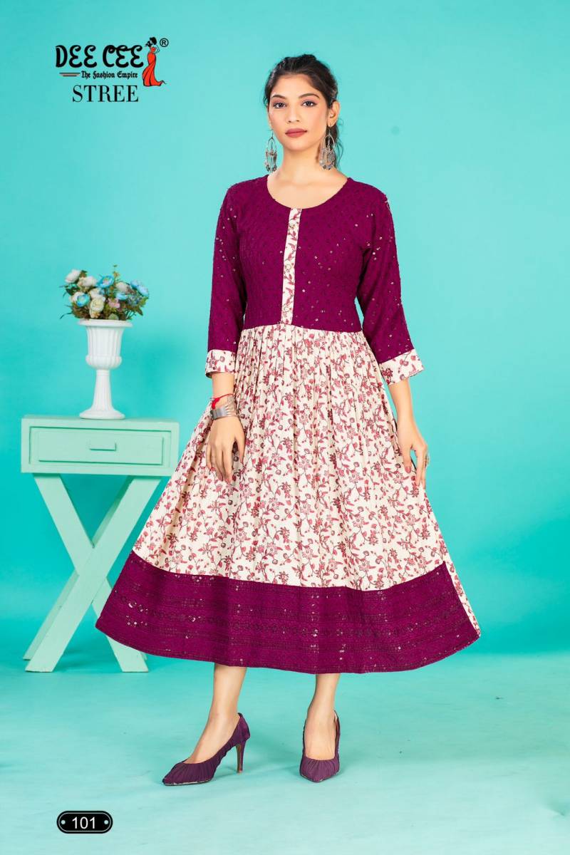 Deecee Stree Printed Long Kurti Collection