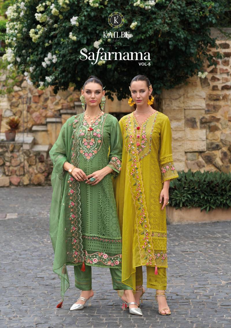 Kailee Safarnama Vol 5 Kurti Pant With Dupatta Collection