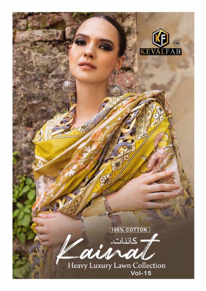 Keval Kainat Vol 15 Heavy Luxury Lawn Cotton Dress Material