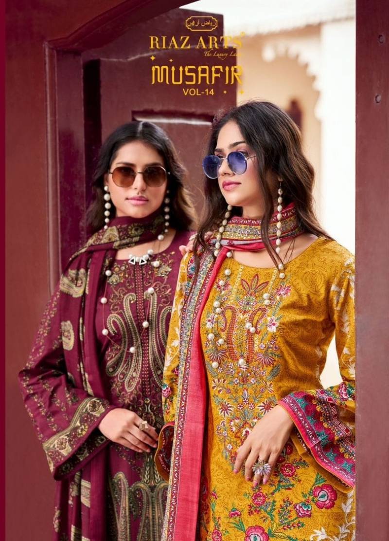 Riaz Arts Musafir Vol 14 Printed Dress Material Collection