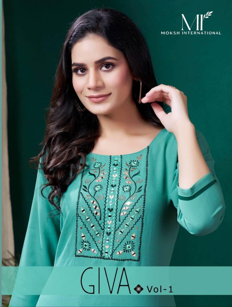 Moksh Giva Vol 1 Cotton Kurti With Pant Collection