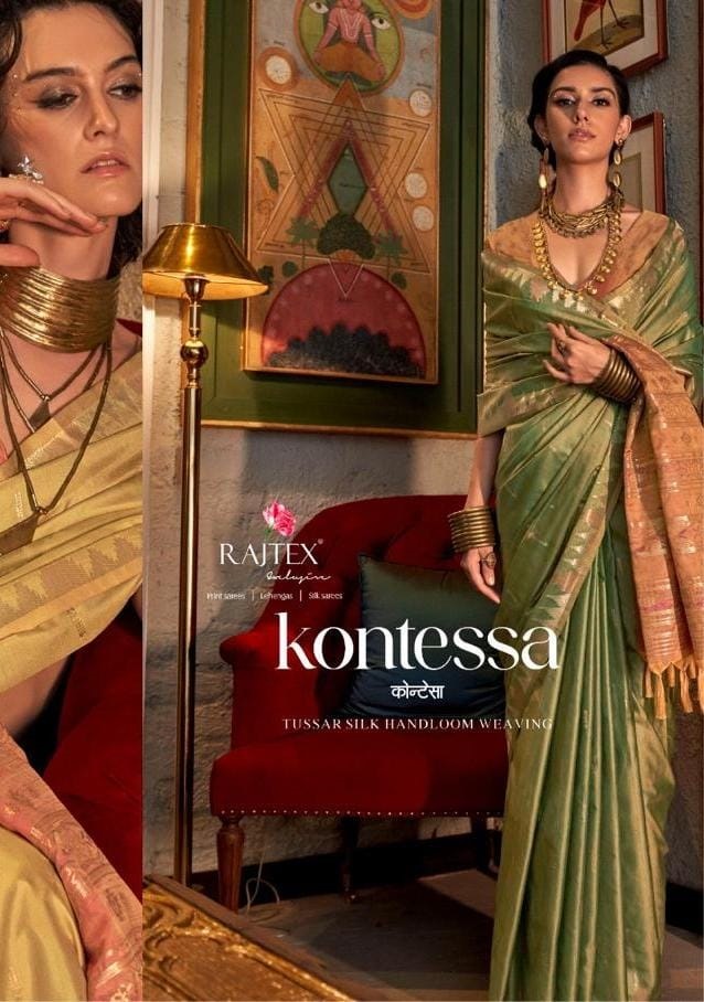 Rajtex Kontessa Tussar Silk Wedding Saree Collection