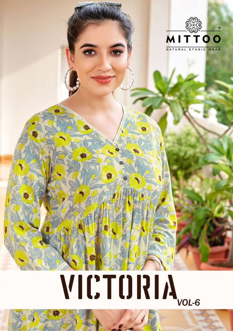 Mittoo Victoria Vol 6 Printed Stylish Top Collection