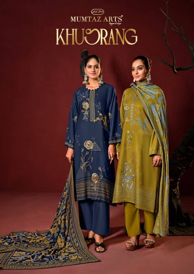 Mumtaz Khusrang Pashmina Designer Dress Material Collection