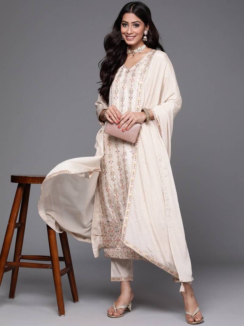 Namrata 01 Fancy White Kurti Bottom With Dupatta