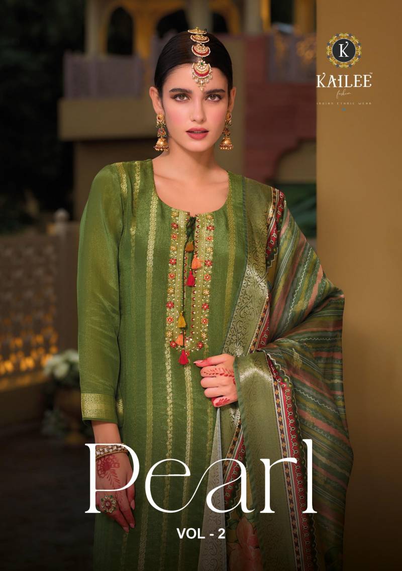 Kailee Pearl Vol 2 Designer Kurti Bottom With Dupatta Collection