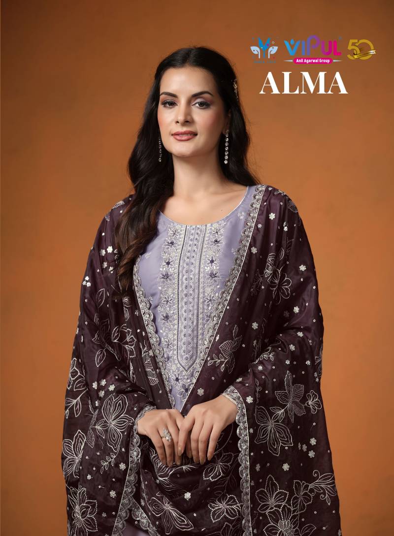 Vipul Alma Velvet Designer Salwar Suits Collection