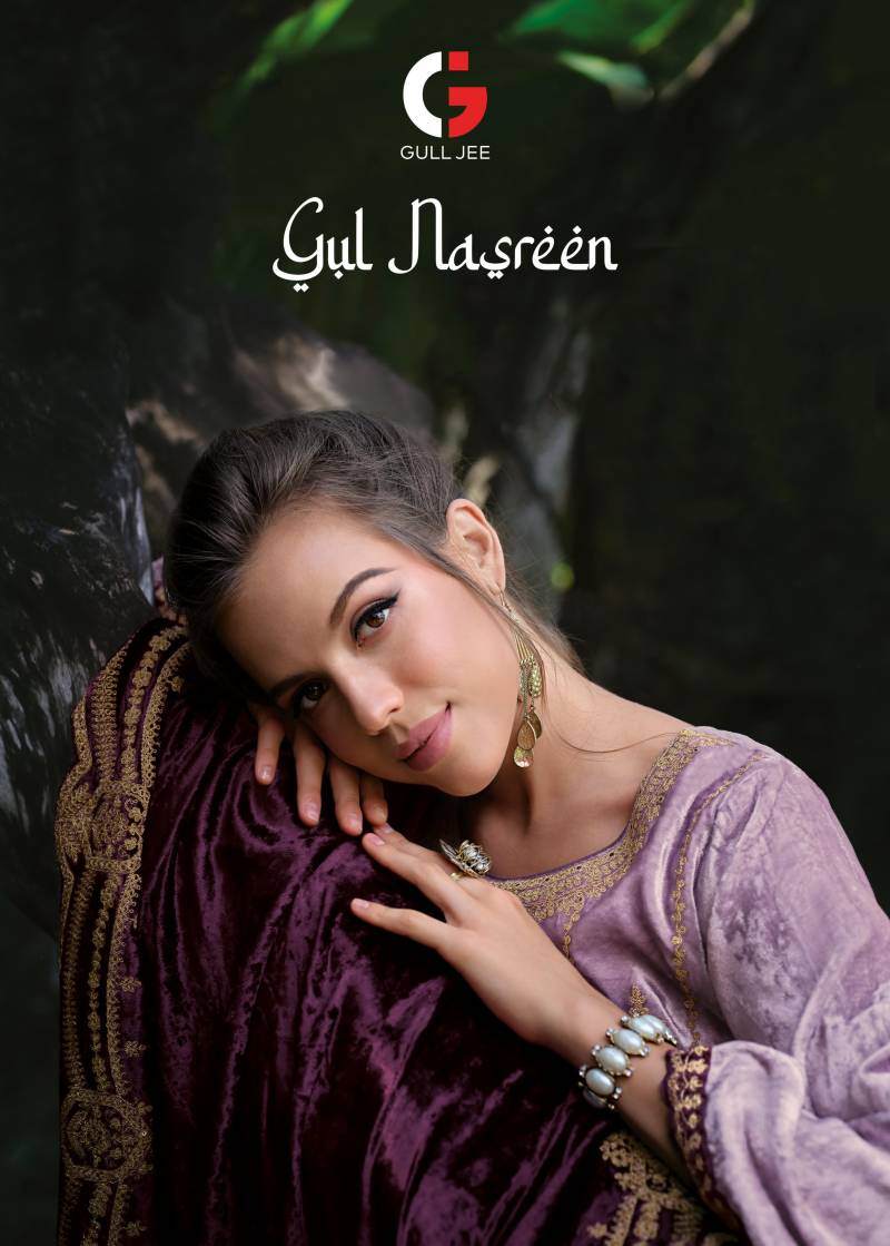 Gull Jee Nasreen Velvet Designer Salwar Suits Collection