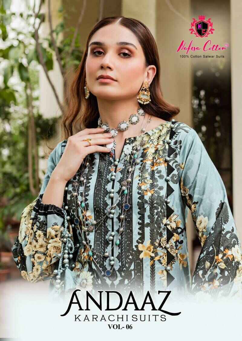 Nafisa Andaaz Vol 6 Pakistani Dress Material Collection