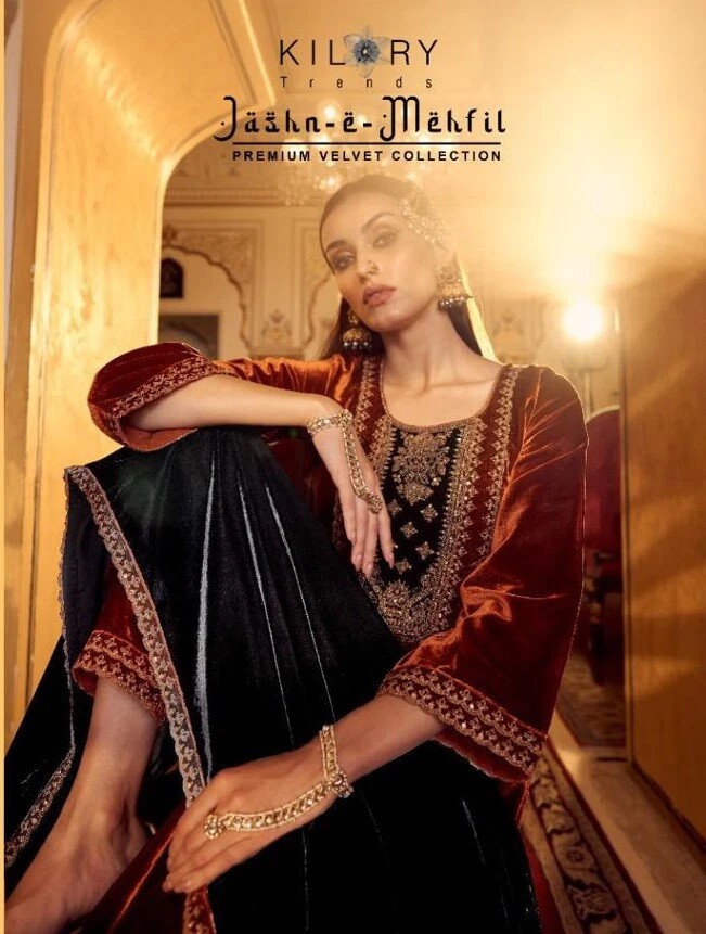 Kilory Jashn E Mehfil Velvet Designer Salwar Suits Collection