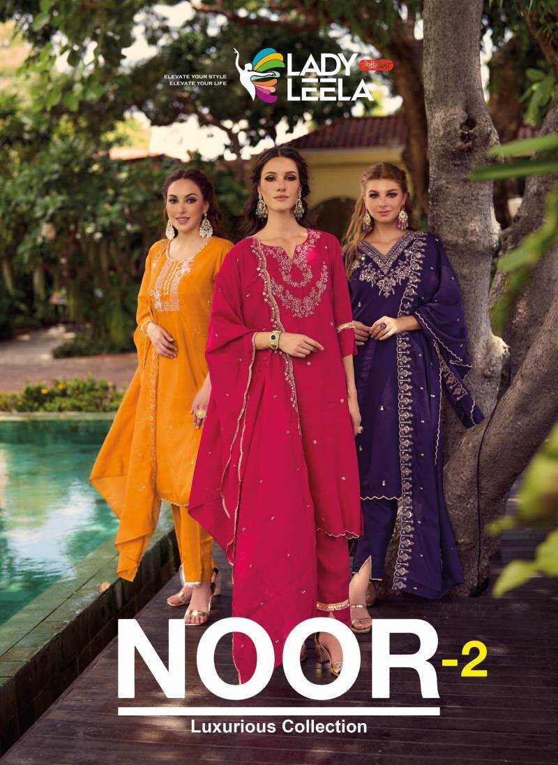 Lady Leela Noor 2 Handwork Kurti Pant With Dupatta Collection