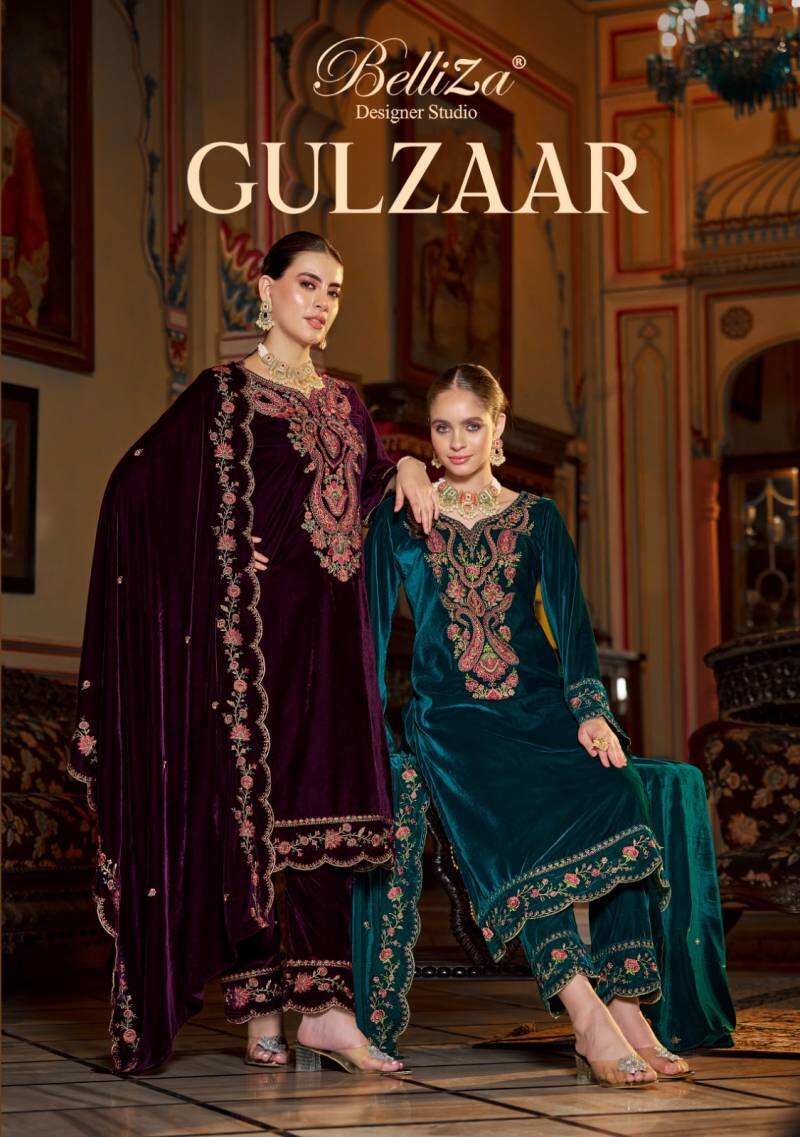 Belliza Gulzaar 967 Velvet Exclusive Dress Material Collection