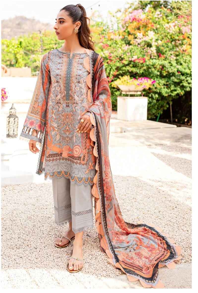 Alzohaib Queens Court Vol 3 Pakistani Suits Chiffon Dupatta