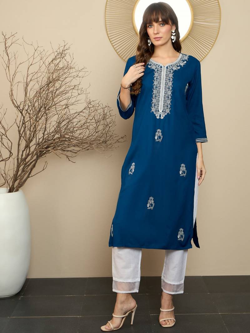 Indo Era 2519 Embroidered Round Neck Kurti Collection