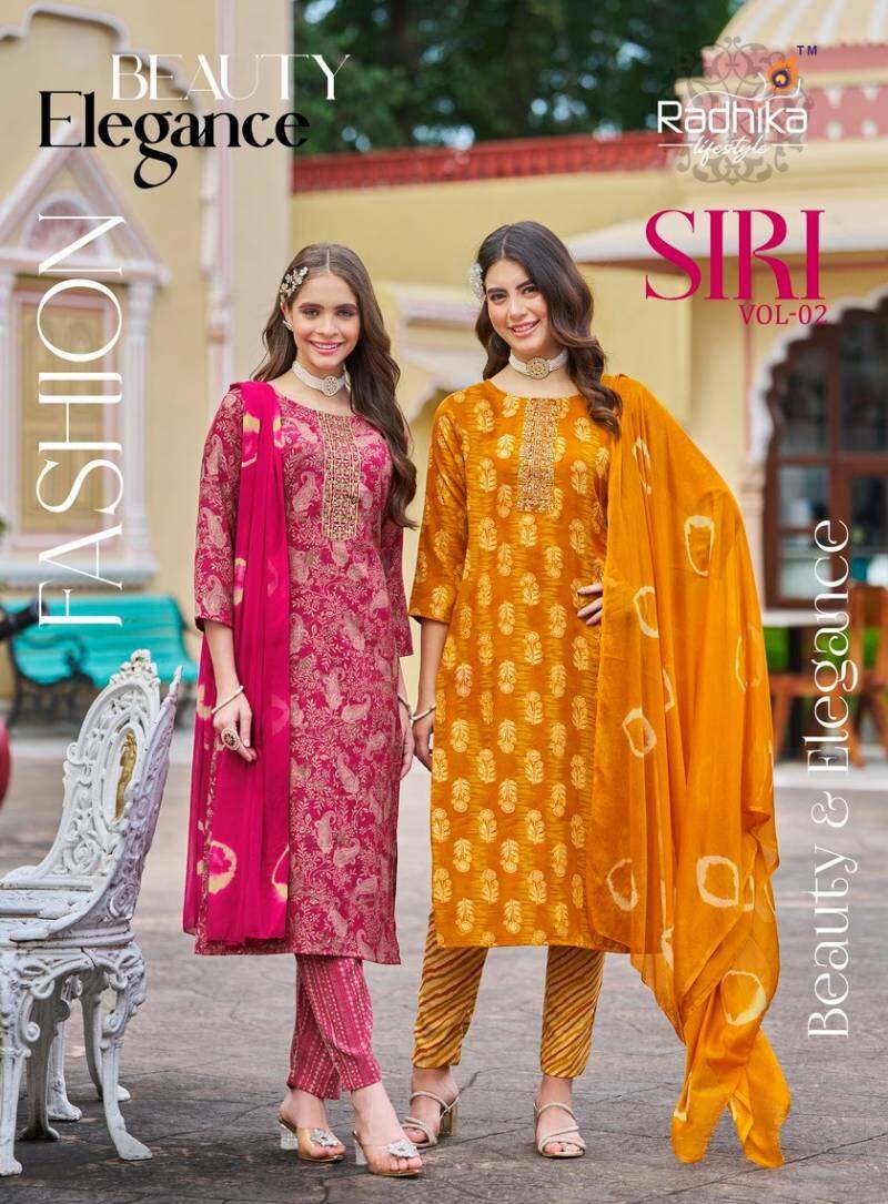 Radhika Siri Vol 2 Festive Kurti Pant With Dupatta Collection