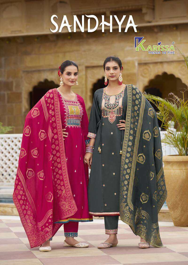 Karissa Sandhya Designer Kurtis Bottom With Dupatta Collection