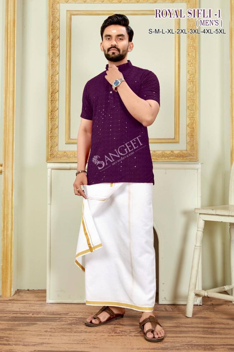 Royal Sifli Vol 1 Casual Short Kurta For Mens