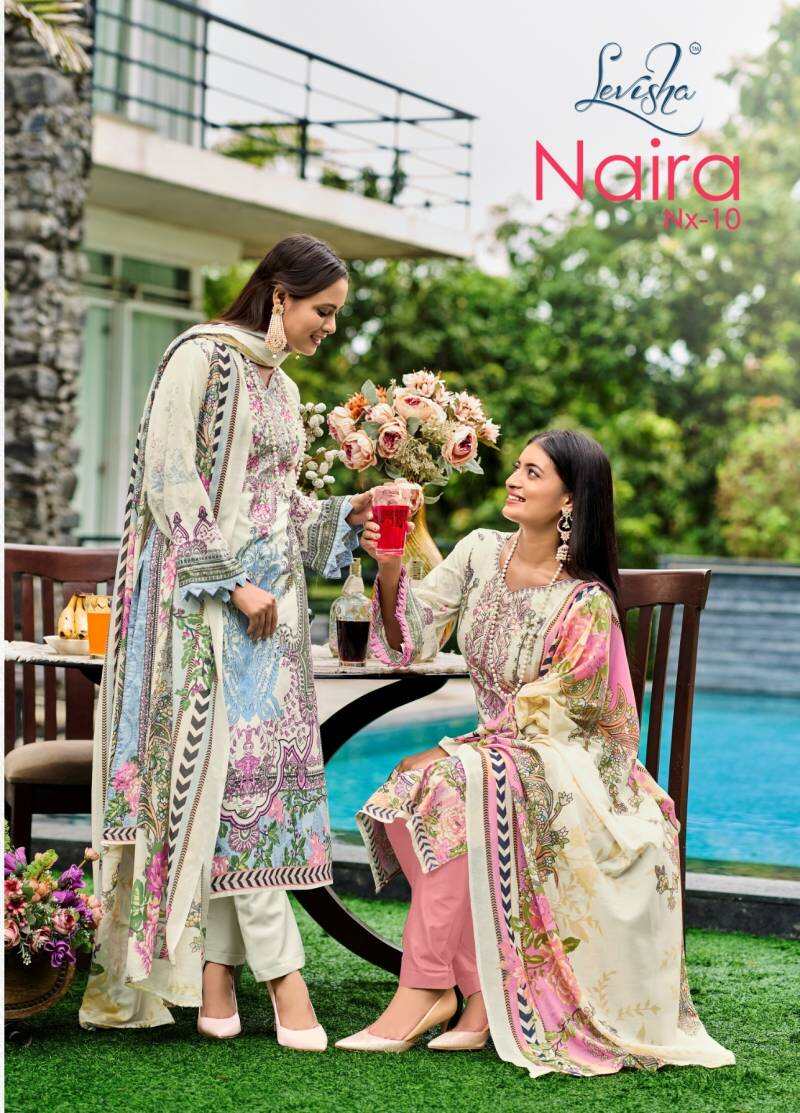 Levisha Naira Nx Vol 10 Printed Cotton Dress Material Collection