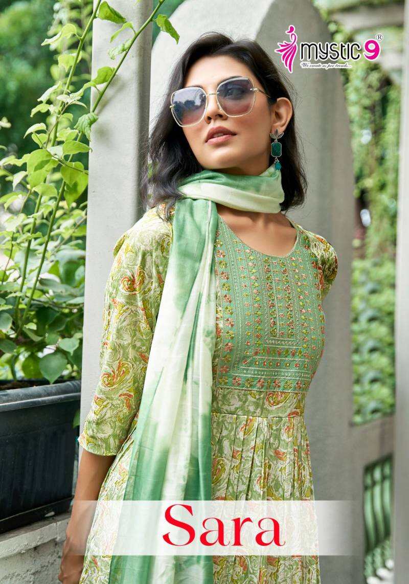 Mystic 9 Sara 11 Long Kurti Bottom With Dupatta Collection