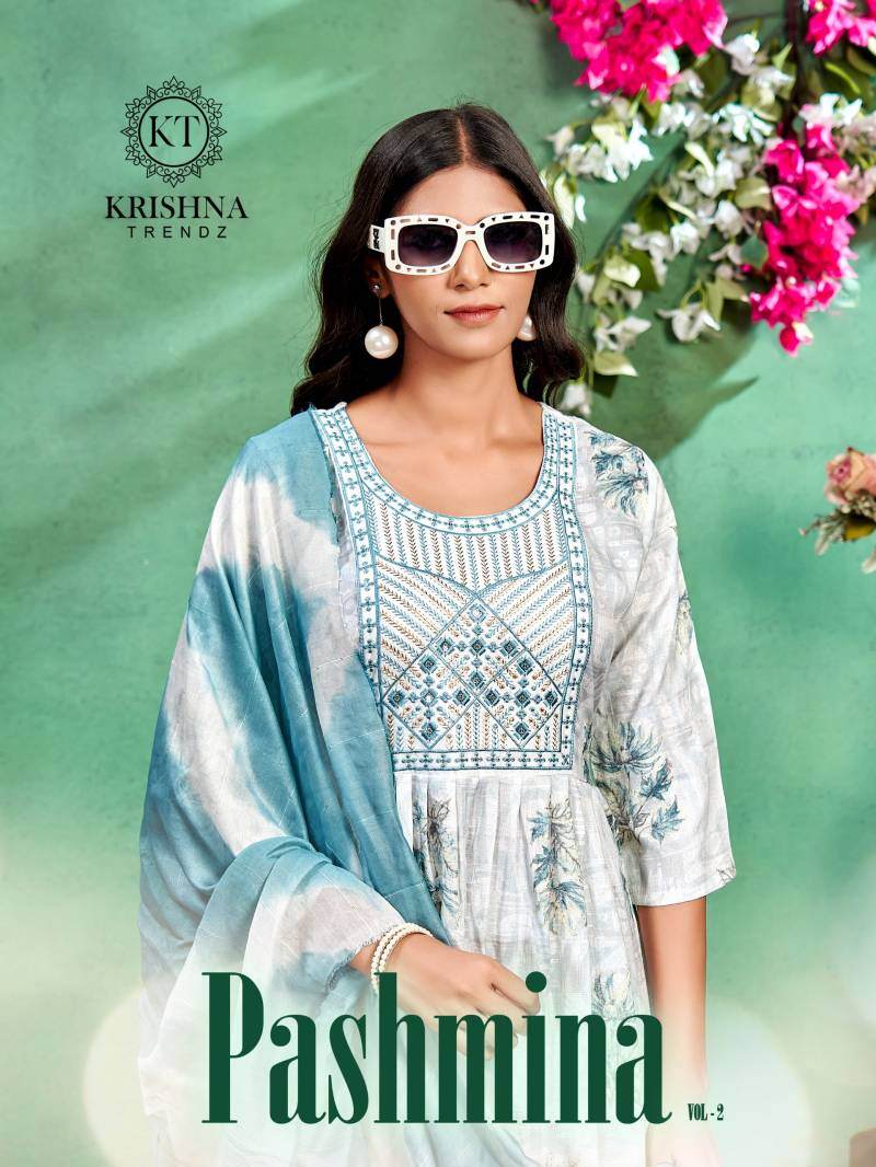 Krishna Pashmina Vol 2 Printed Kurti Pant With Dupatta Collection